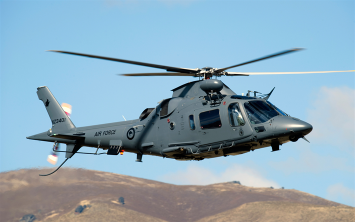 Westland AW109, Hirundo, Turbomeca Arrius, 4k, kevyt helikopteri, liikenne helikopteri, USA