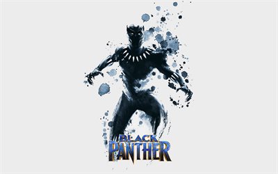 Black Panther, poster, 2018 movie, superheroes, art