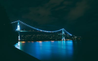 4k, Ponte De Port&#227;o Dourada, ilumina&#231;&#245;es, San Francisco, noturnas, EUA, Am&#233;rica