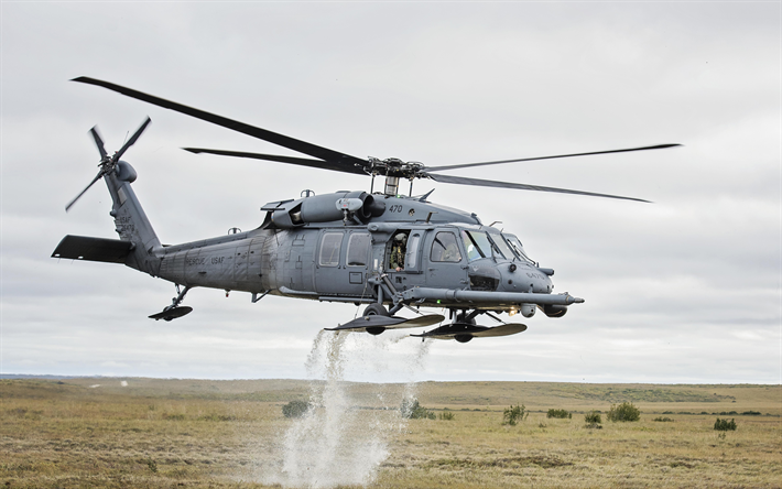 Sikorsky HH-60 Pave Hawk, la Fuerza A&#233;rea de Estados unidos, 4k, helic&#243;ptero militar, estados UNIDOS, Sikorsky Aircraft