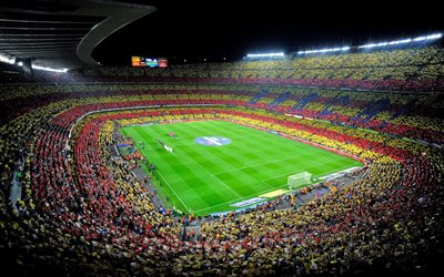 Le Camp Nou, stade de football, Barcelone, football, Espagne, Europe, stade de Barcelone, le Camp Nou, le Bar&#231;a