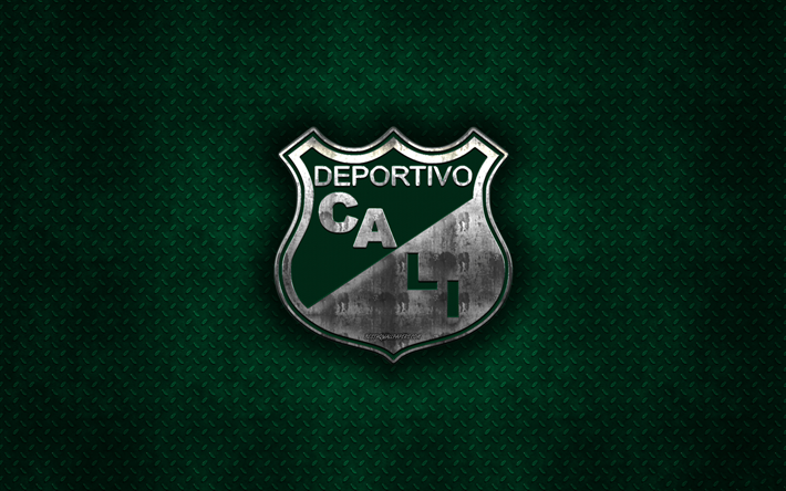 Download Wallpapers Deportivo Cali Colombian Football Club Green Metal Texture Metal Logo Emblem Cali Colombia Liga Aguila Creative Art Football For Desktop Free Pictures For Desktop Free