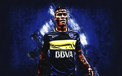 Wilmar Barrios, il Boca Juniors, il centrocampista, la gioia, la pietra blu, calciatori famosi, calcio, calciatori Colombiani, grunge, Argentina