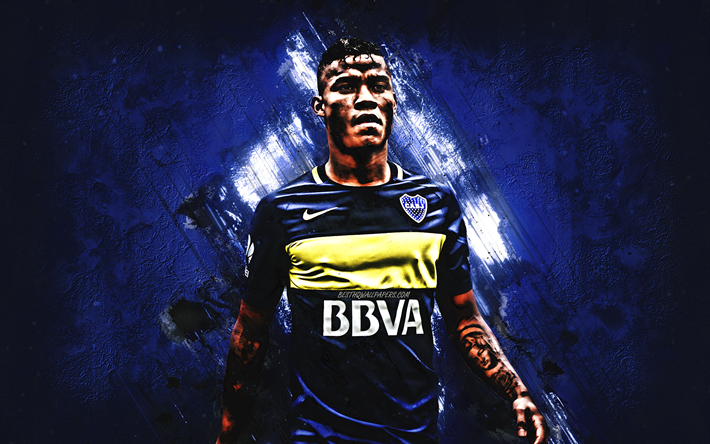 Wilmar Barrios, Boca Juniors, midfielder, joy, blue stone, famous footballers, football, Colombian footballers, grunge, Argentina