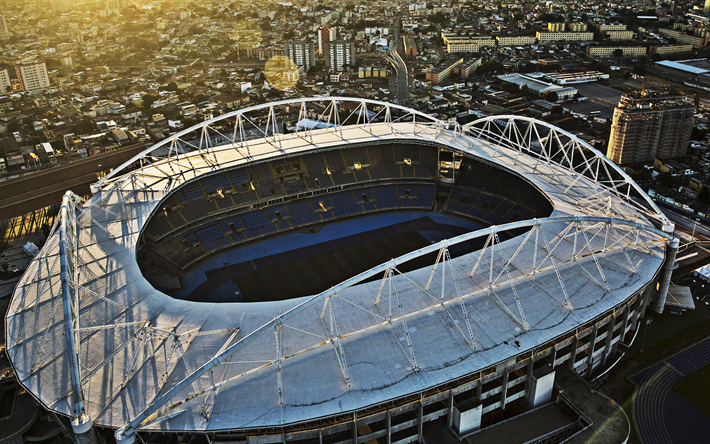 Engenhao, sunset, illalla, Brasilian jalkapallon stadion, Rio de Janeiro, Brasilia, Botafogo Stadium, Olympiastadion Nilton Santos