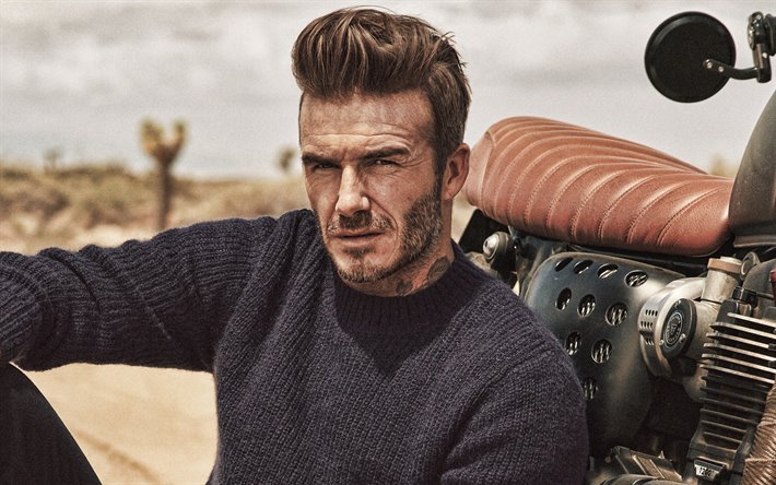 David Beckham, calciatore inglese, ritratto, servizio fotografico, popolare tra i giocatori di calcio