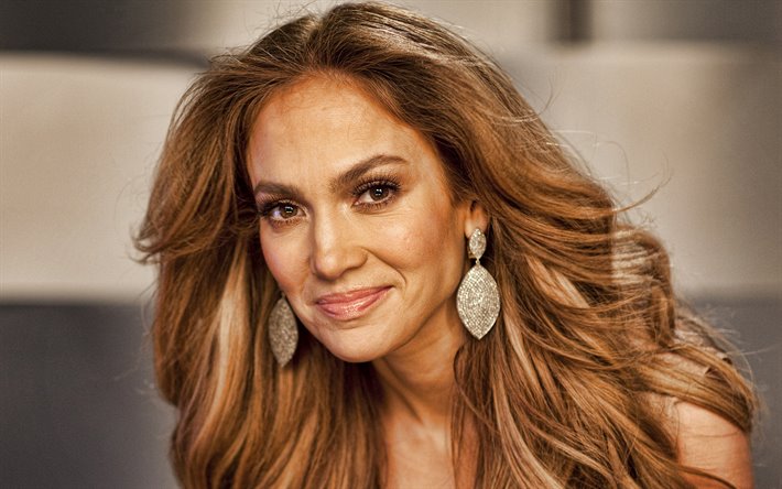 Jennifer Lopez, 驚, 肖像, アメリカの歌手, JLo, 笑顔, 化粧, 美しい茶色の目