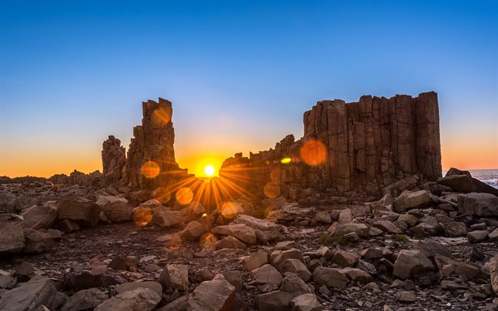 Bombo Niemi Louhos, 4k, sunset, australian maamerkkej&#228;, desert, Australia