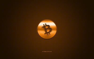 Bitcoin Cash logo, metal emblem, orange carbon texture, cryptocurrency, Bitcoin Cash, finance concepts