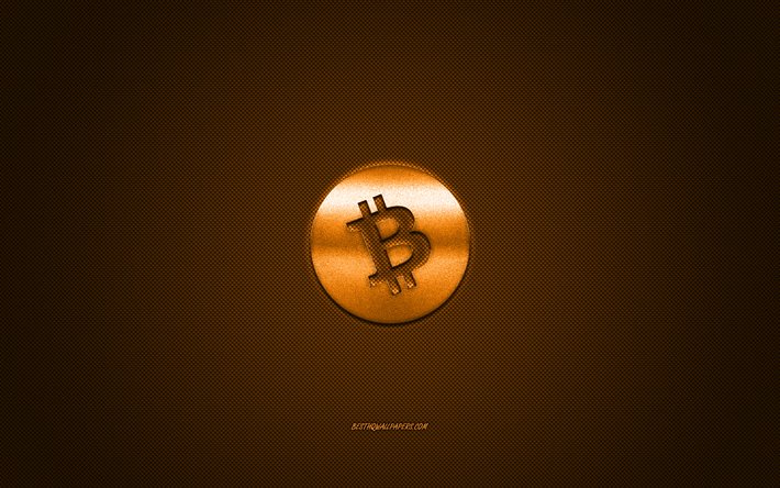 Bitcoin-Rahaa-logo, metalli-tunnus, orange carbon rakenne, kryptovaluutta, Bitcoin-Rahaa, rahoituksen k&#228;sitteit&#228;