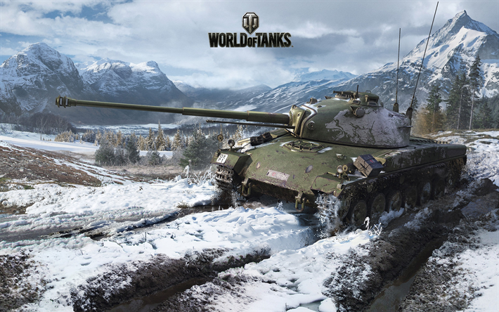World of Tanks, tanque de luta online, novos jogos, inverno, montanhas, II Guerra mundial