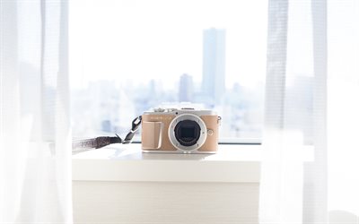 olympus, old camera, window sill, photography concepts, photographers