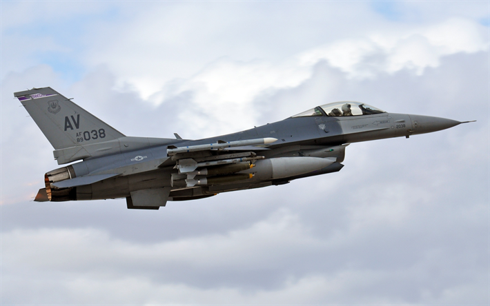 General Dynamics F-16, Fighting Falcon, F-16CM, Amerikkalainen taistelija, US Air Force, sotilaslentokoneiden, combat aviation