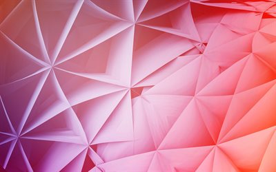 ピンクの抽象化, 【クリエイティブ-アート, 星, ピンクの背景, ライン, 幾何学的背景