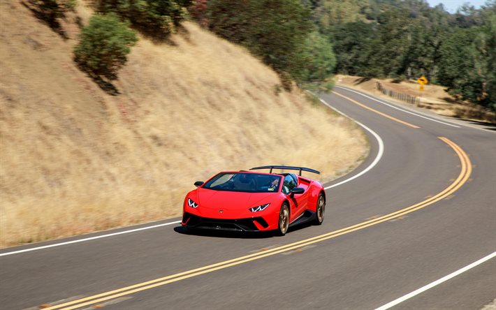 Lamborghini Newport, Performante Spyder, kırmızı spor araba, &#246;n g&#246;r&#252;n&#252;m, yeni kırmızı Newport, İtalyan spor araba, Lamborghini