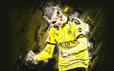 Erling Braut Haaland, Borussia Dortmund, BVB, Norwegian soccer player, portrait, Bundesliga, Germany, football