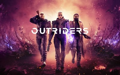 Outriders, People Can Fly, poster, promotional materials, main characters