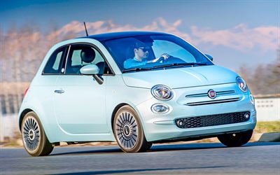 4k, Fiat 500C Hybridi Launch Edition, tie, kompakti autoja, 2020-autot, 312, 2020 Fiat 500C, italian autot, Fiat