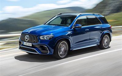 Mercedes-AMG GLE63 S, 2020, 4MATIC, exterior, front view, blue SUV, new blue GLE63, german cars, Mercedes