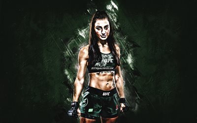 Nadia Kassem, UFC, australian h&#228;vitt&#228;j&#228;, muotokuva, vihre&#228; kivi tausta, Ultimate Fighting Championship