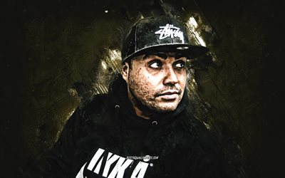 USO, Danish rapper, Ausamah Saed, U-Dollartegn, portrait, brown stone background