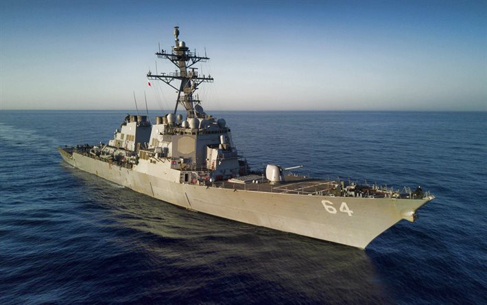 USS Carney, DDG-64, amerikkalainen h&#228;vitt&#228;j&#228;, Yhdysvaltain laivasto, sotalaivat, USA, Arleigh Burke -luokan h&#228;vitt&#228;j&#228;