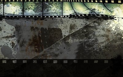 planos de fundo do cinema grunge, tira de filme, cinemat&#243;grafo, plano de fundo com tira de filme, conceitos de cinema