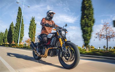 4k, Indian FTR Carbon, autoroute, motos 2021, pilote, superbikes, 2021 Indian FTR Carbon, Indian Motorcycle
