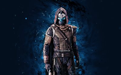 cayde-6, 4k, blaue neonlichter, destiny, hunter vanguard, kreativ, cayde-6 destiny