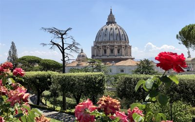 The Papal Basilica of Saint Peter, Saint Peters Basilica, Vatican, Gardens of Vatican City, Basilica Sancti Petri, Vatican Gardens, Vatican City
