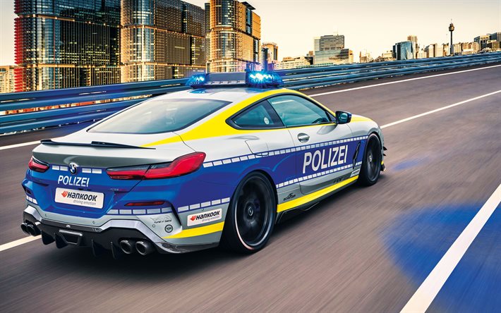 BMW 850i xDrive Coupe, 2021, Police Car, Police BMW 850i, Exterior, Hankook Ventus S1 evo 3, German Police, German Sports Cars, BMW