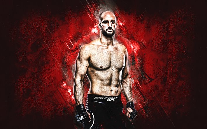 Volkan Oezdemir, UFC, MMA, swiss fighter, red stone background, Ultimate Fighting Championship