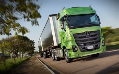 Mercedes-Benz Actros, 4k, 2018 truck, Actros, semi-trailer truck, trucks, Mercedes