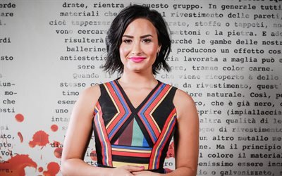 4k, Demi Lovato, 2018, amerikkalainen n&#228;yttelij&#228;, kauneus, Hollywood, ruskeaverikk&#246;