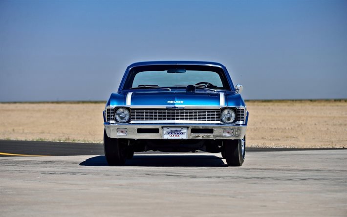 Chevrolet Nova, vista frontale, muscle cars, 1970 cars, tuning, auto retr&#242;, 1970 Chevrolet Nova, auto americane, Chevrolet