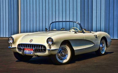 Chevrolet Corvette, retro cars, 1957 coches, coches americanos, 1957 Chevrolet Corvette, supercars, Chevrolet