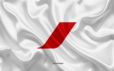 エールフランスのロゴ, 航空会社, 白糸の質感, 航空会社のロゴ, エールフランスエンブレム, シルクの背景, 絹の旗を, エールフランス