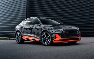 Audi e-tron S Sportback Prototyyppi, 4k, 2020-autot, luksusautojen, saksan autoja, Audi