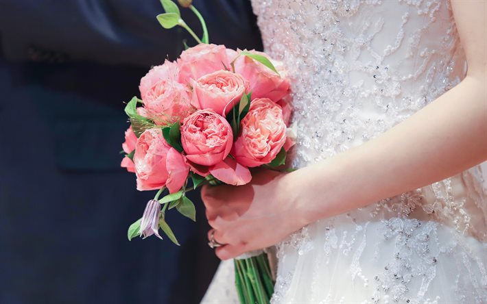 ramo de novia, novia, boda conceptos, rosa ramo de novia, las flores hermosas