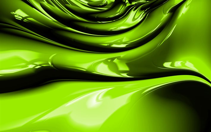 4k, oliva resumen de las ondas, arte 3D, abstracto, arte, oliva ondulado de fondo, las ondas de superficie, fondos de oliva, 3D ondas, creativo, las ondas de texturas