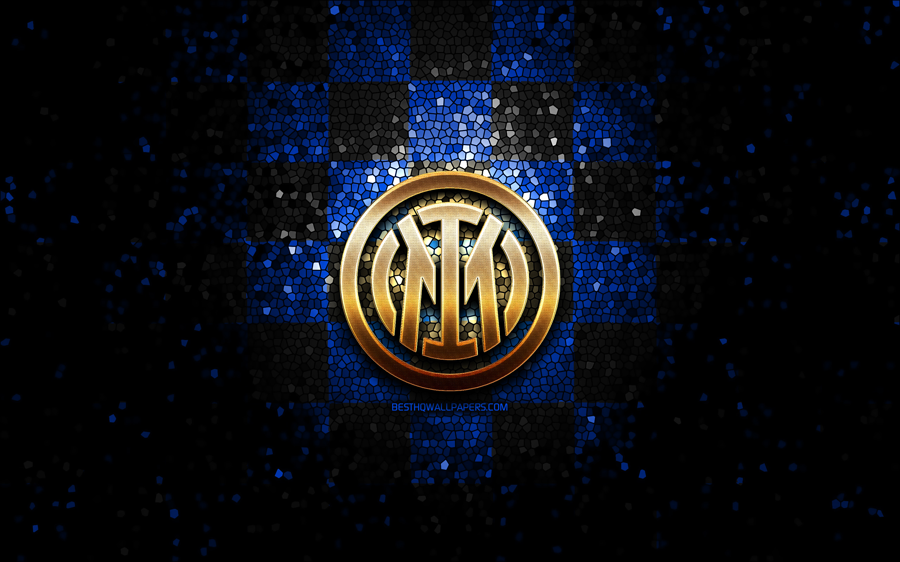 Download wallpapers Inter Milan FC new logo, glitter logo