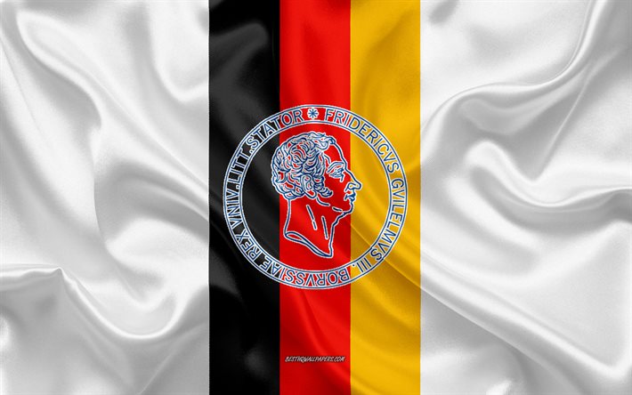 emblem der universit&#228;t bonn, deutsche flagge, logo der universit&#228;t bonn, bonn, deutschland, universit&#228;t bonn