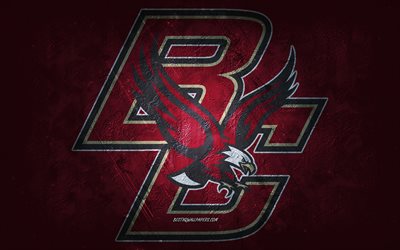 Boston College Eagles, amerikkalainen jalkapallojoukkue, punainen tausta, Boston College Eagles -logo, grunge-taide, NCAA, amerikkalainen jalkapallo, USA, Boston College Eagles -tunnus