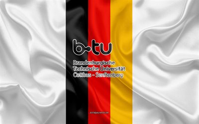 Brandenburg University of Technology Emblem, bandiera tedesca, logo Brandenburg University of Technology, Brandeburgo, Germania, Brandenburg University of Technology