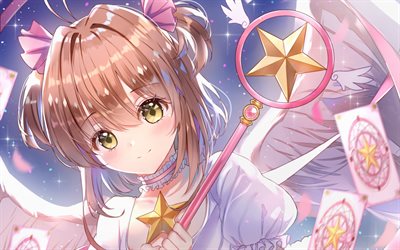 Sakura Kinomoto, manga, Cardcaptor Sakura Clear Card-hen, magic wand, Cardcaptor Sakura