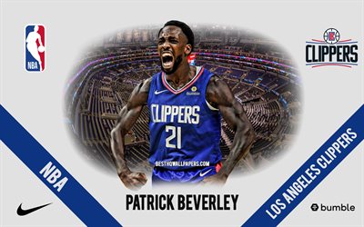 Patrick Beverley, Los Angeles Clippers, American Basketball Player, NBA, portrait, USA, basketball, Staples Center, Los Angeles Clippers logo