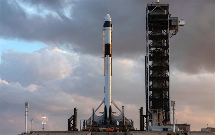Falcon 9 de SpaceX, Estados unidos, Orbitales de los veh&#237;culos de lanzamiento, lanzamiento de cohetes, naves espaciales, estados UNIDOS