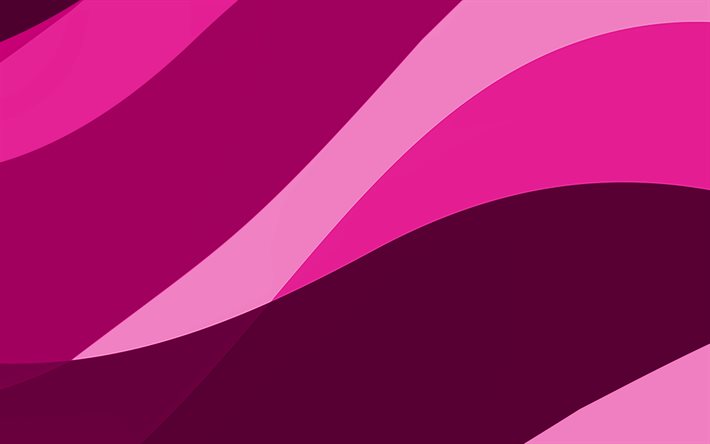 violet abstrait ondes, 4k, minimal, violet ondul&#233; de fond, la conception de mat&#233;riaux, abstraits, vagues, de violet, de milieux, de cr&#233;ativit&#233;, de motifs vagues