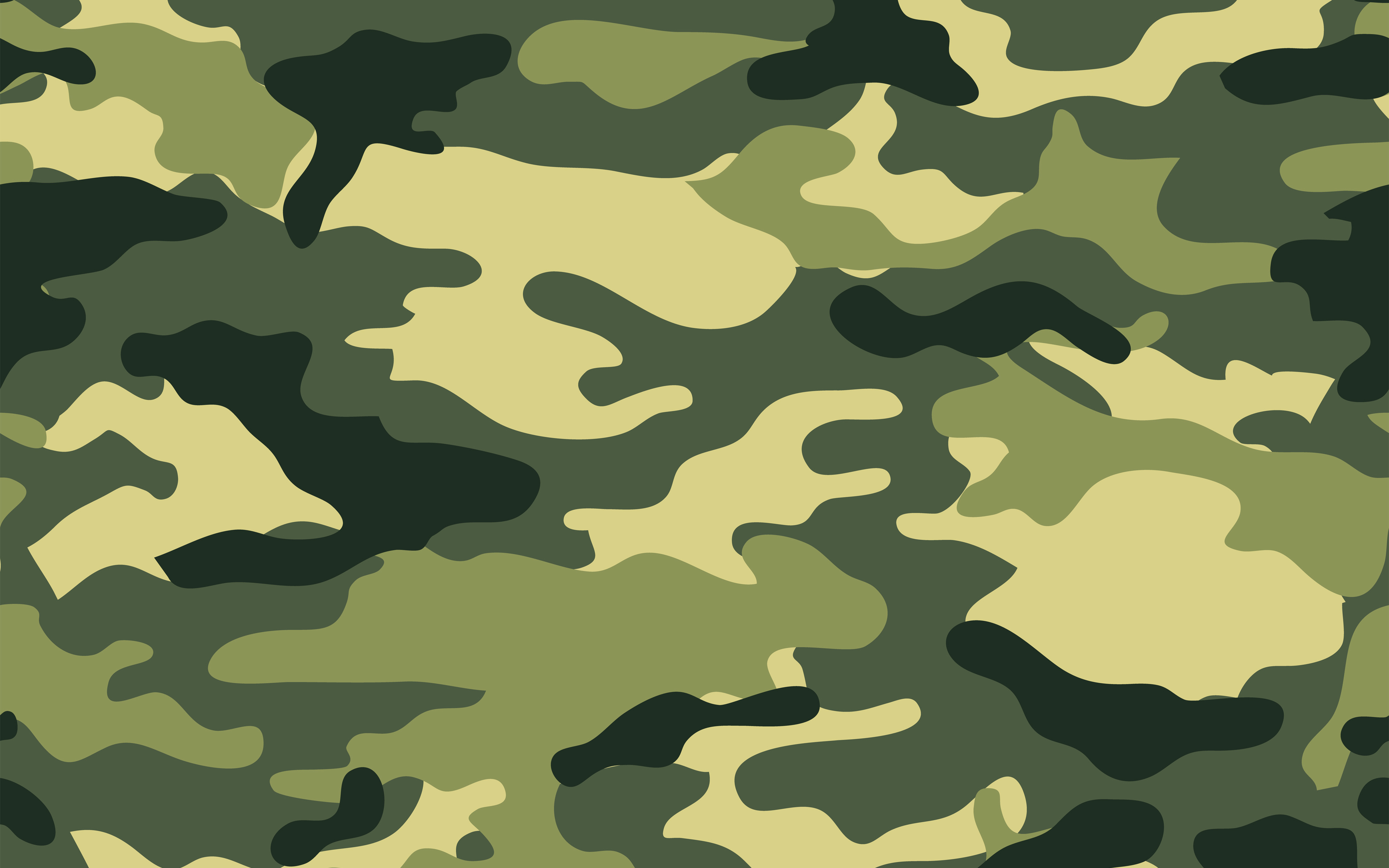 Scarica Sfondi 4k Green Summer Camouflage Abstract Art Military