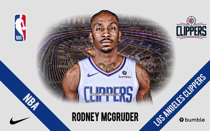 Rodney McGruder, Los Angeles Clippers, American Basketball Player, NBA, portrait, USA, basketball, Staples Center, Los Angeles Clippers logo